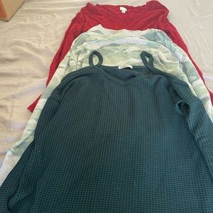 Assorted long sleeve sweaters
